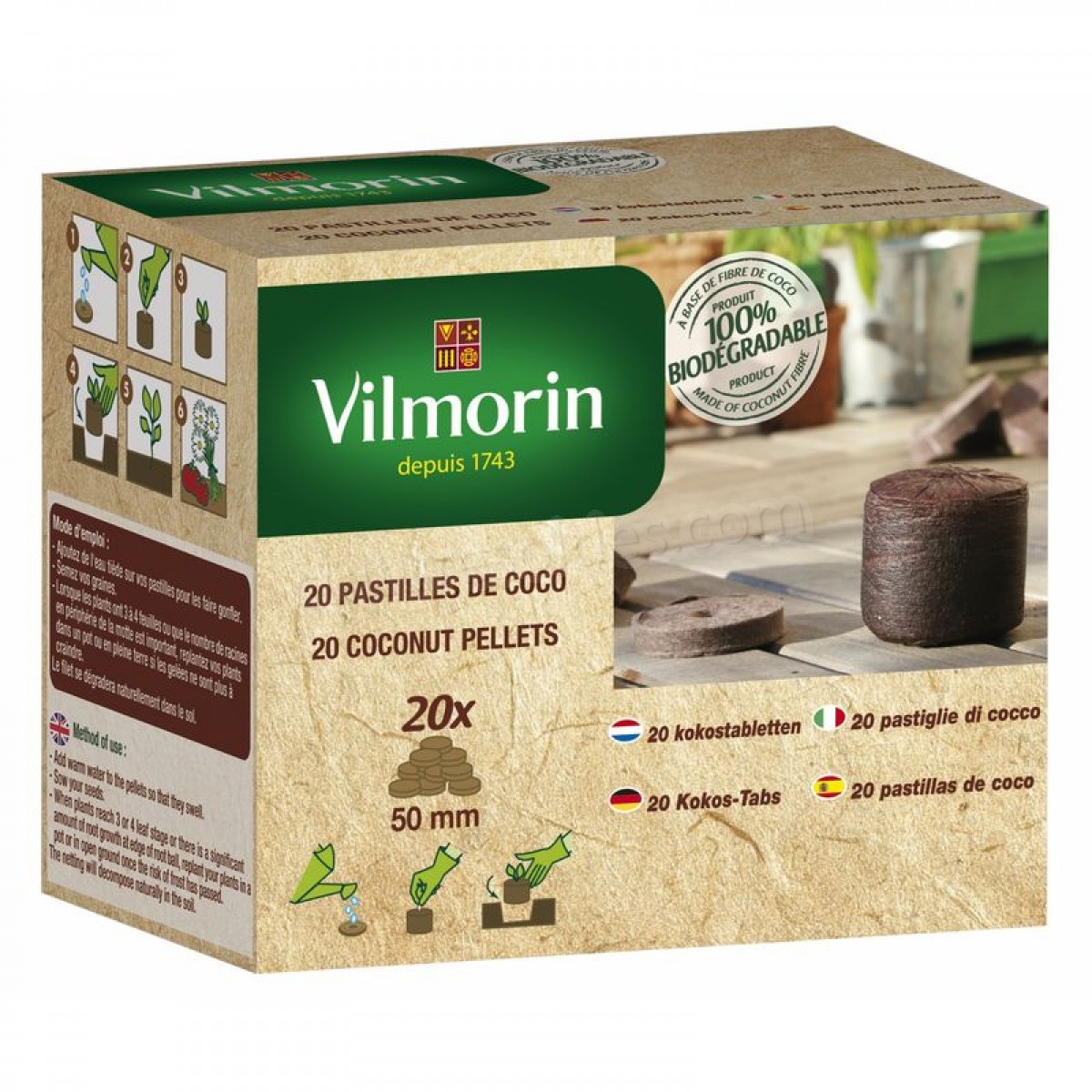 Vilmorin - Kit de 20 Pastilles Tout-en-Un 50 mm soldes en ligne - Vilmorin - Kit de 20 Pastilles Tout-en-Un 50 mm soldes en ligne