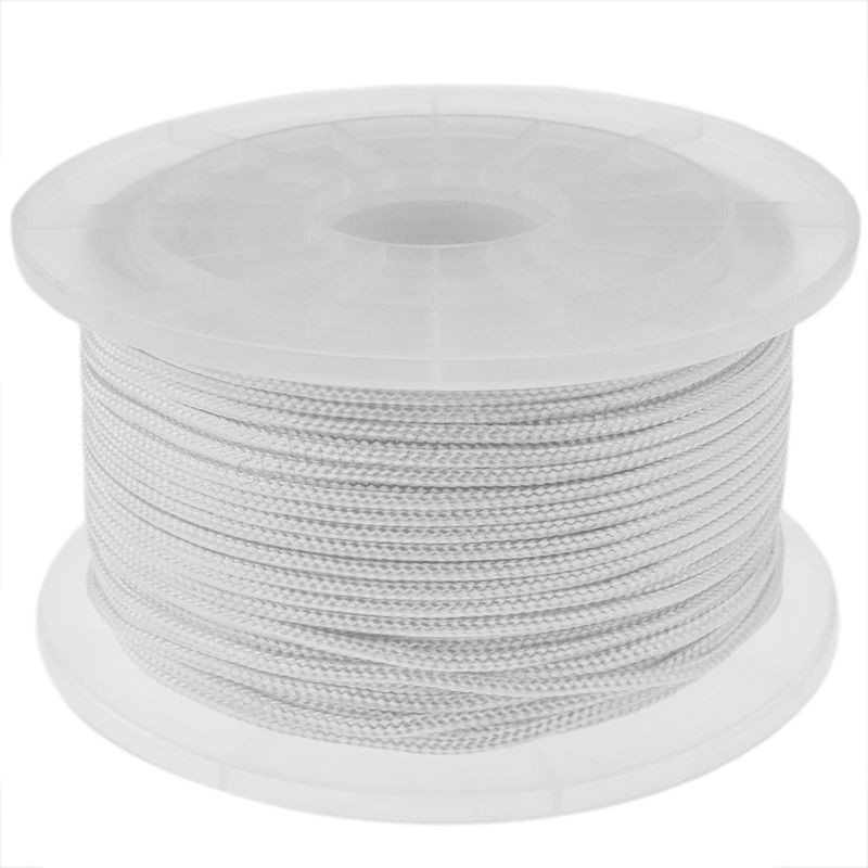 PrimeMatik - Corde en polyester tressée 100 m x 3 mm blanche soldes en ligne - -0