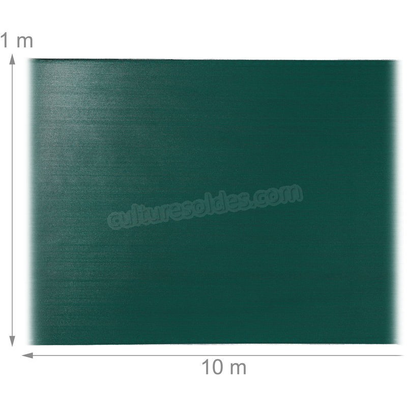  Brise-vue, Paravent pour les clôtures et rambardes, Tissu HDPE, Anti-UV, 1 x 10 mètres, vert soldes en ligne - -3