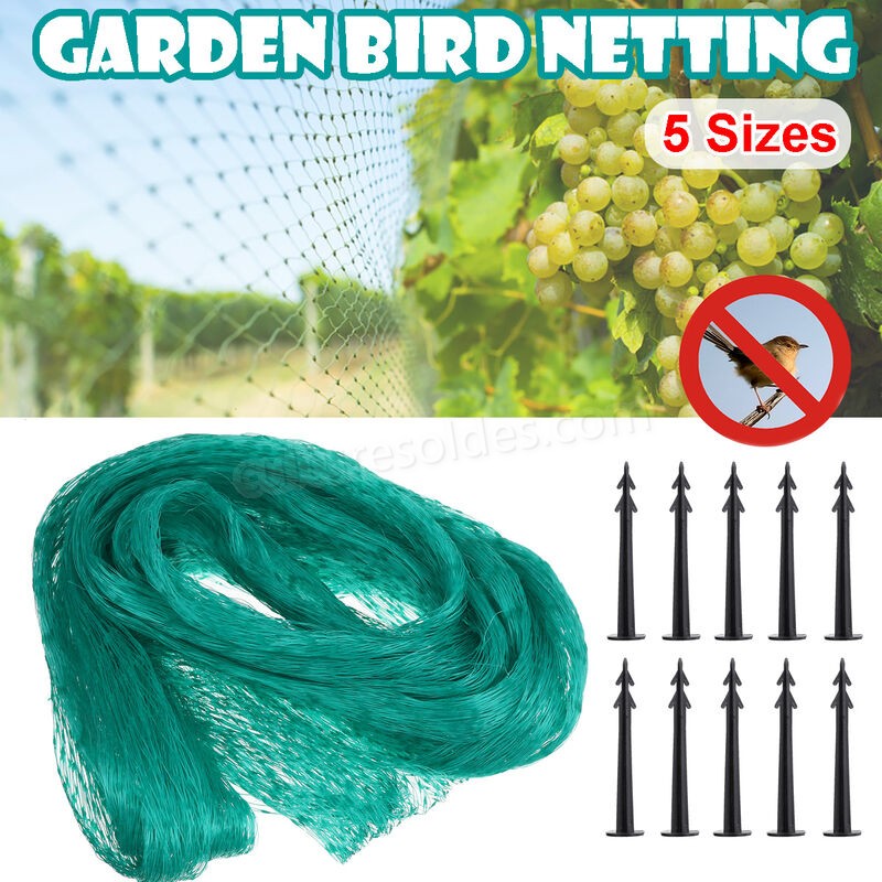 Anti-oiseaux Net Crop Devices Jardinage Plant Clôture Fruits Légumes Filet de Protection (4x10m) soldes en ligne - -0
