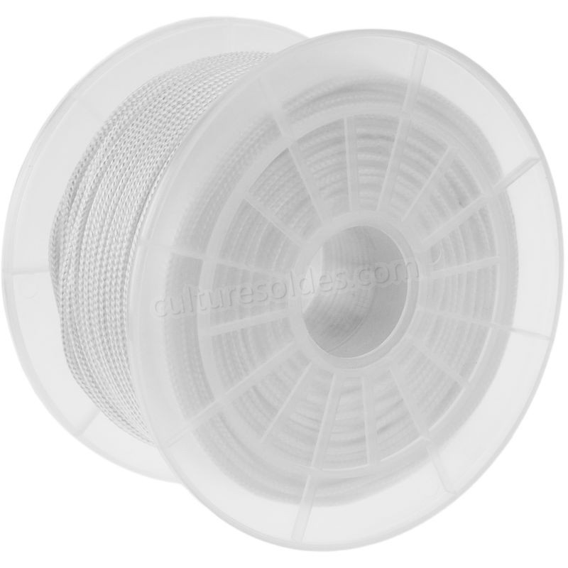 PrimeMatik - Corde en polyester tressée 100 m x 3 mm blanche soldes en ligne - -4