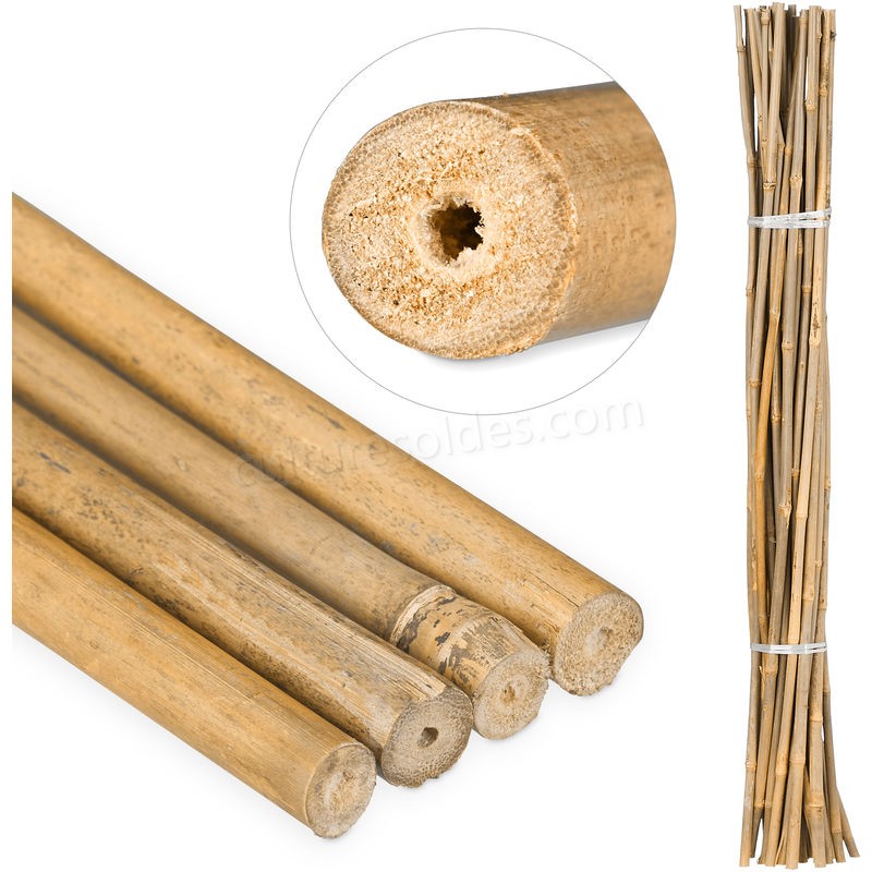  Tiges en bambou 105 cm, en bambou naturel, bâtons en bambou comme tuteur ou décoration, pour bricoler, naturel soldes en ligne - -0