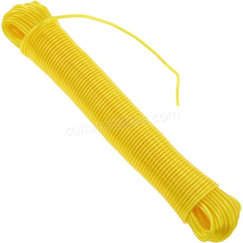 PrimeMatik - Corde à linge PVC avec âme en polypropylène 30 m x 3 mm jaune soldes en ligne - -4