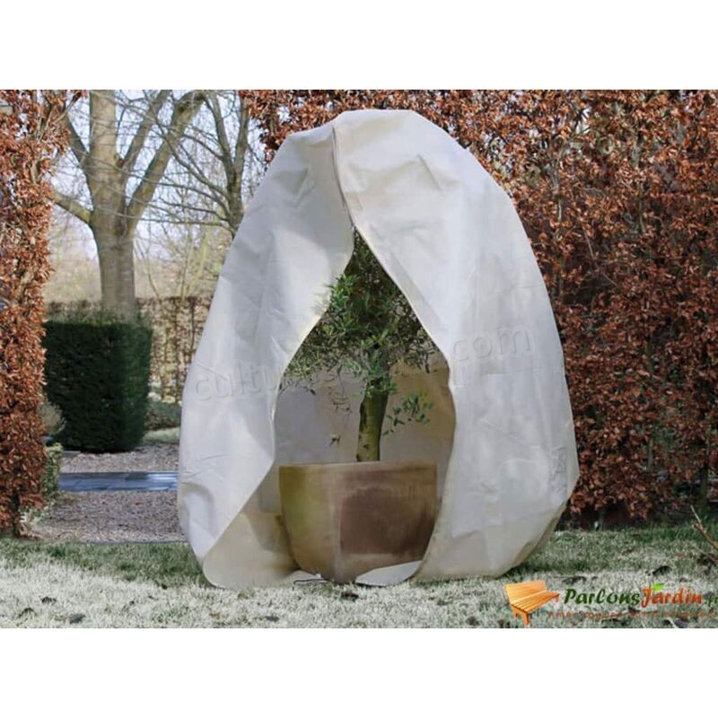 Nature Couverture d'hiver avec fermeture 70 g/m² Beige 2x2,5 m soldes en ligne - -0