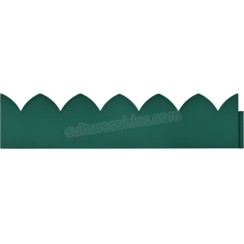 Hommoo Bordures de jardin 10 pcs Vert 65x15 cm PP HDV46391 soldes en ligne - -4