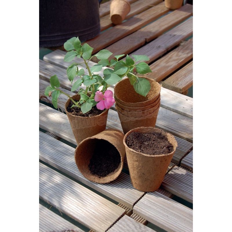 24 pots pour semis \"Growing Pots\""- 100 % biodégradables - D 6 cm soldes en ligne" - -1