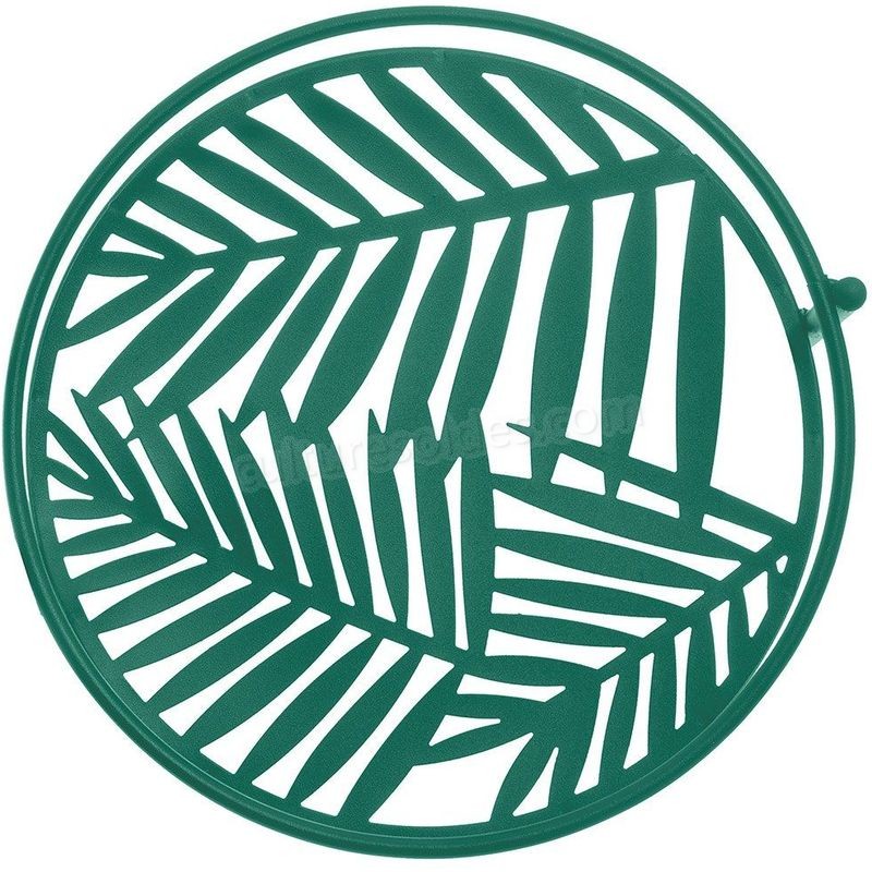 Porte plante en métal Leaf vert - Vert soldes en ligne - -1