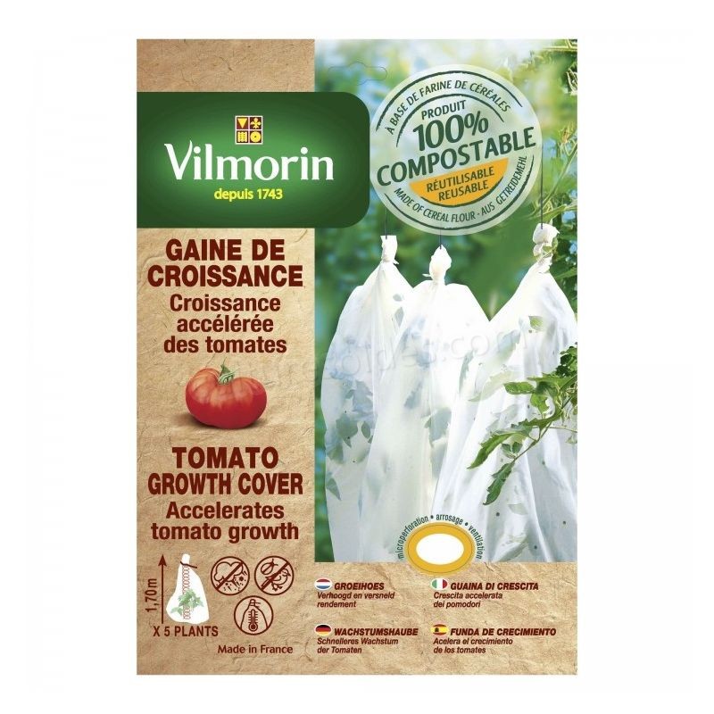 Vilmorin - Housse de Croissance pour Tomates- Farine de Céréales - 25 soldes en ligne - -0