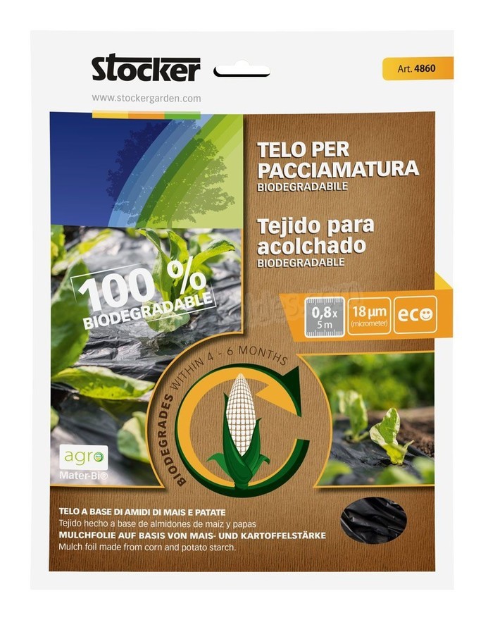 Stocker Telo per pacciamatura biodegradabile 0,80 x 5 m soldes en ligne - -1