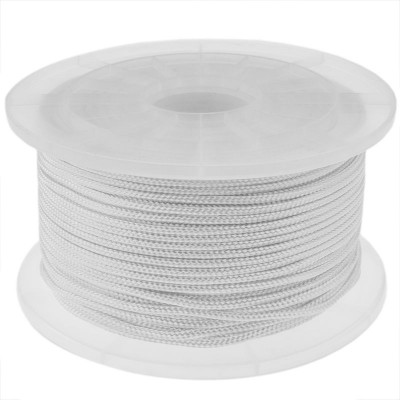 PrimeMatik - Corde en polyester tressée 100 m x 3 mm blanche soldes en ligne