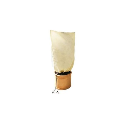 LITZEE Sac de protection hivernal en pot, beige, solide, 100x80cm soldes en ligne
