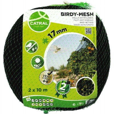 Filet de protection anti-oiseaux tricoté Birdy Mesh Catral - Longueur 10 m - Largeur 2 m - Vert soldes en ligne