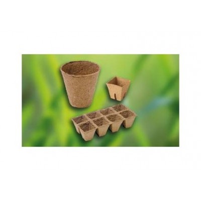 Pot rond biodégradable 16x8 cm, natur soldes en ligne
