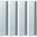 Hommoo Plaques de clôture à escargots 4 pcs Acier 100x7x25 cm 0,7 mm HDV35238 soldes en ligne - 0