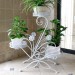 Étagère de pot de fleur en métal à 3 niveaux, support d'affichage pour plantes, balcon, balcon (blanc, 3 niveaux) soldes en ligne