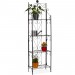  Etagère à fleurs en métal 4 niveaux meuble plantes pliable présentoir HxlxP 157 x 44 x 24 cm, noir soldes en ligne