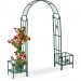  Arcade de rosiers, pergola plantes grimpantes, 2 bacs jardinière, HxlxP 226 x 204 x 45 cm, vert soldes en ligne