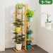 Support de plante en bambou à 5/6/7 niveaux étagère à fleurs support de jardin extérieur intérieur (5 niveaux) soldes en ligne - 3