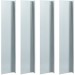 Hommoo Plaques de clôture à escargots 4 pcs Acier 170x7x25 cm 0,7 mm HDV35240 soldes en ligne