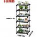 3/4/5/6 niveaux support de pot de fleur support de jardin étagère en métal plante décor extérieur intérieur (6 couches) soldes en ligne - 1