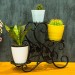 Étagère en métal pot de fleur support de plante support de support jardin intérieur décor extérieur noir noir soldes en ligne