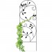  Treillis jardin oiseaux fer, Clôture plante grimpante Grille fleurs métal, Arceau rosier, 120 x 40 cm, noir soldes en ligne - 0