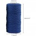 Ficelle de Coton Bleu foncé de 100 m, Ficelle Artisanale de 3 mm d'épaisseur, Ficelle d'emballage Bleue pour Le Jardinage, la décoration et Les projets artisanaux soldes en ligne - 2