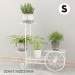 Étagère de pot de fleur en métal à plusieurs étages, support d'affichage pour plantes, patio (blanc, S) soldes en ligne - 0