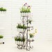 Support de pot de plante en métal à 5 ​​niveaux, présentoir de fleurs, patio, jardin, maison (brun, supports ronds) soldes en ligne - 2