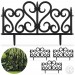  Bordure de jardin plastique, Clôture gazon 28 cm, 4 éléments, parterre massif pelouse, noir soldes en ligne