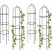 Tuteur support pour plantes grimpantes et rosiers rond en métal hauteur env. 2 m - set de 4 pièces soldes en ligne