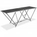 Hommoo Table pliable de collage MDF et aluminium 200 x 60 x 78 cm HDV04937 soldes en ligne