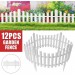 12 Barrière Grille de piquet de bordure de jardin en bord de pelouse à effet de bois en plastique blanc Sasicare - Blanc soldes en ligne - 4