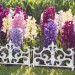  Bordure de jardin fonte de fer, clôture jardin en métal piquet plate-bande antiquités, HxL: 27 x 27 cm, blanc soldes en ligne - 4